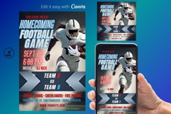 Homecoming Football Flyer Template, Homecoming Football Game Product Image 1