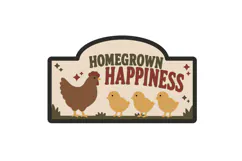 Homegrown Happiness Chicken Family SVG Laser Cut Design Product Image 2