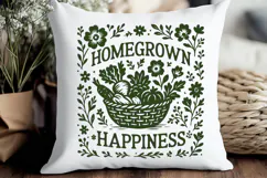 Homegrown Happiness SVG Farmhouse Garden Quote Rustic PNG Product Image 3