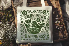 Homegrown Happiness SVG Farmhouse Garden Quote Rustic PNG Product Image 2