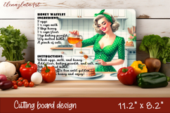 Vintage Pin Up Cutting Board | Retro Housewife Product Image 1