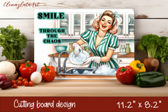 Vintage Pin Up Cutting Board | Retro Housewife Product Image 1