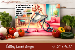 Vintage Pin Up Cutting Board | Retro Housewife Product Image 1