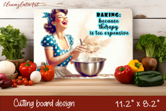 Vintage Pin Up Cutting Board | Retro Housewife Product Image 1