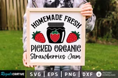 Homemade Fresh Picked Organic SVG, Farmhouse Sign SVG Design Product Image 1