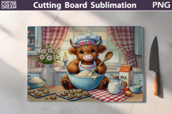 Funny Highland Cow Cutting Board| True Happiness is Homemade Product Image 4