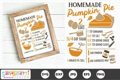 Pumpkin pie recipe SVG on s sign