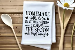 Homemade With SVG, Funny Dish Towels SVG Design Product Image 2