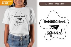 Simple Homeschool Squad with Flying Paper Plane Product Image 1