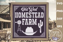 VIntage Homestead Farm Sign | Western Svg | Wild West Farm Product Image 1