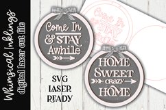 Home Sweet Crazy Home SVG Set For Laser Cutting Product Image 2