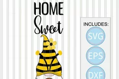 Home Sweet Gnome Porch Sign SVG | Gnome SVG Product Image 4