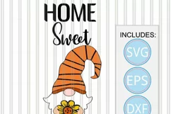 Home Sweet Gnome Porch Sign SVG | Fall SVG | Gnome SVG Product Image 4