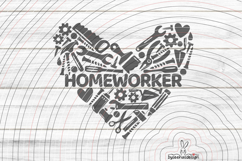Heart Homeworker Cutting file SVG DXF Product Image 1