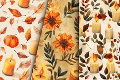 Autumn Candles Digital Paper Bundle Product Image 2