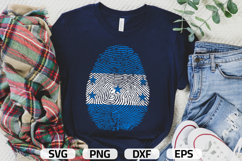 Honduras SVG | Honduras Flag Fingerprint | SVG PNG DXF EPS Product Image 1