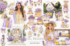 GlamArtZhanna, Honey bee clipart, Honey bee png, honeybee images, Bees illustrations, Spring clipart, Summer clipart, Beekeeper clipart, Cottage Clipart, Spring Garden png, Garden clipart, honeybee jar clipart, Lavender clipart, bees honeycomb png