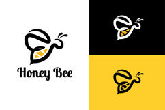 Honey Bee Sweet Honey Brand Symbol Design Product Image 1