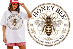 Honey Bee Organic Pure Products Vintage Farmhouse Design Product Image 1