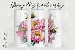 Honey Bee Skinny Tumbler Sublimation Design PNG 