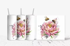 Honey Bee Skinny Tumbler Sublimation Design PNG