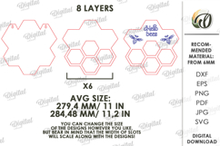 3D Bee Shelves and Stands Bundle Laser Cut. Honey Storage Product Image 3