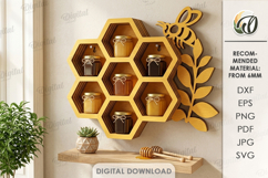 3D Bee Shelves and Stands Bundle Laser Cut. Honey Storage Product Image 11