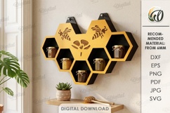 3D Bee Shelves and Stands Bundle Laser Cut. Honey Storage Product Image 12