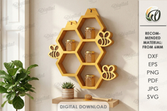 3D Bee Shelves and Stands Bundle Laser Cut. Honey Storage Product Image 13