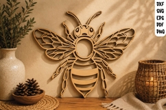 Honey Bee Wooden Wall Art SVG Product Image 1