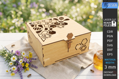 Honey Boxes Storage Laser Cut Bundle | Honeybee | Honeycomb Product Image 9