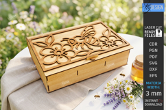 Honey Boxes Storage Laser Cut Bundle | Honeybee | Honeycomb Product Image 11