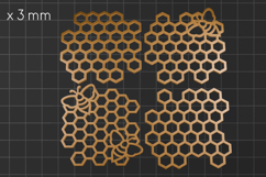 Honey comb coasters, Drink coaster stl file 3d printing Product Image 2