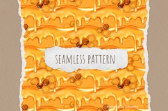 Honey Drips &amp; Honeycomb Seamless Pattern Product Image 1