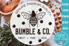 Vintage Farmhouse Home Round Sign Svg | Honey Farm Product Image 1