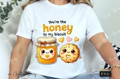Honey To My Biscuit Funny Valentine Png Product Image 3