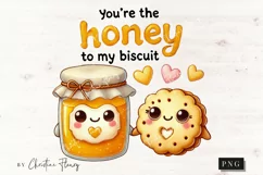 Honey To My Biscuit Funny Valentine Png Product Image 4