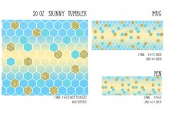 honey with glitter sublimation design for tumbler and mug and pen