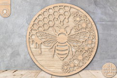 Honeybee Laser Cut File SVG Design Product Image 1