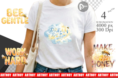 Honeycomb Bee Motivation Sublimation Product Image 1