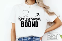 Honeymoon Bound SVG - Just Married SVG - Honeymoon SVG Product Image 1
