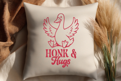 Cute Goose SVG PNG | Honk and Hugs Pun | Goose Love Clipart Product Image 3