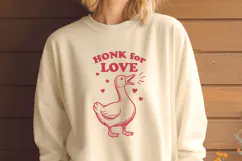 Funny Goose SVG PNG | Honk for Love Valentine Pun Design Product Image 3