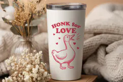 Funny Goose SVG PNG | Honk for Love Valentine Pun Design Product Image 2