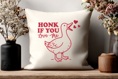 Goose Love SVG PNG, Honk If You Love Me, Cute Romantic Print Product Image 3