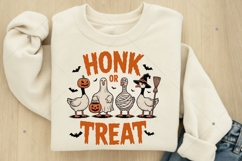 Honk or Treat, Halloween Ghost Goose PNG, Cute Witchy Product Image 4