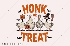 Honk or Treat, Halloween Ghost Goose PNG, Cute Witchy Product Image 1
