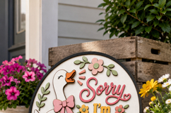 Sorry I’m Honking Goose SVG | Funny Goose Door Sign Product Image 3