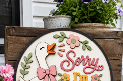 Sorry I’m Honking Goose SVG | Funny Goose Door Sign Product Image 4