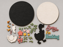 Sorry I’m Honking Goose SVG | Funny Goose Door Sign Product Image 2